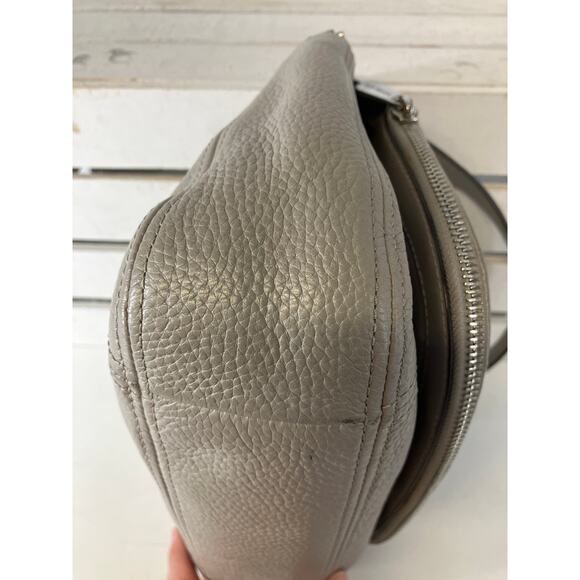 MICHAEL KORS, GRAY MEDIUM PEBBLED LEATHER SHOULDER BAG - Picture 9 of 16